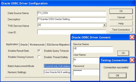DSN Setting for Oracle ODBC Driver