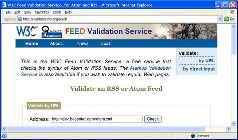W3 Atom Feed Validator